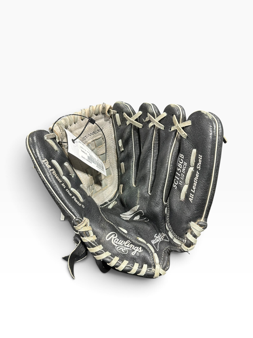 Vist Large View of Product Image Which is Used Rawlings SC115BGB BB/SB Glove RH Throw Black 11 1/2"