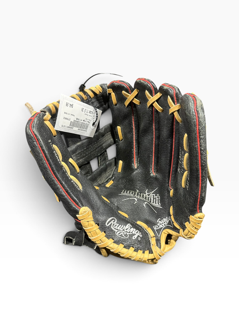 Vist Large View of Product Image Which is Used Rawlings H115HB BB/SB Glove RH Throw Black 11 1/2"