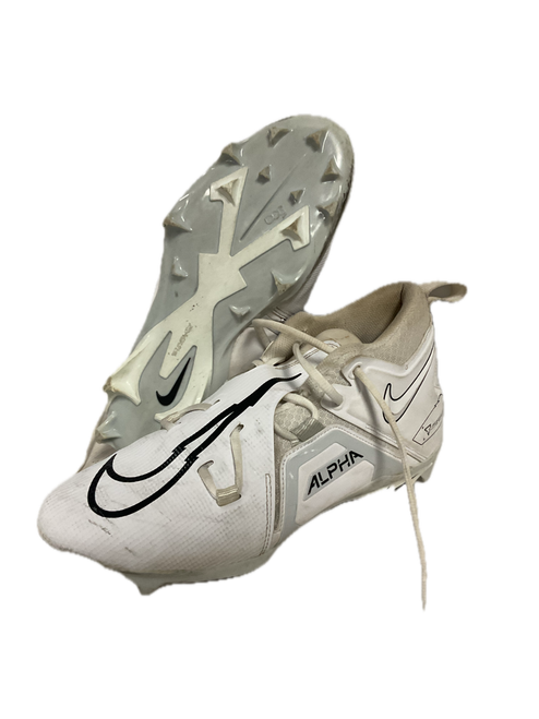 Vist Large View of Product Image Which is Used Nike ALPHA MENACE 3 PRO Adult FB Cleats White Senior 10.5
