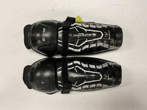 Vist Large View of Product Image Which is Used CCM JR SHIN GUARDS Junior Shin Guards Black 10"
