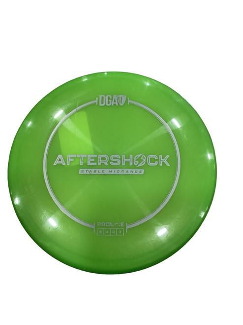 Vist Large View of Product Image Which is Used DGA AFTERSHOCK Disc Golf Mid Range Neon Green