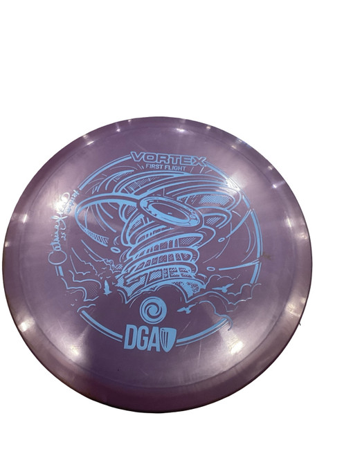 Vist Large View of Product Image Which is Used DGA VORTEX Disc Golf Driver Purple