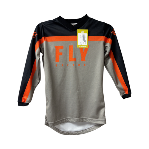 Vist Large View of Product Image Which is Used Fly Racing Youth Motocross Top Orange Medium
