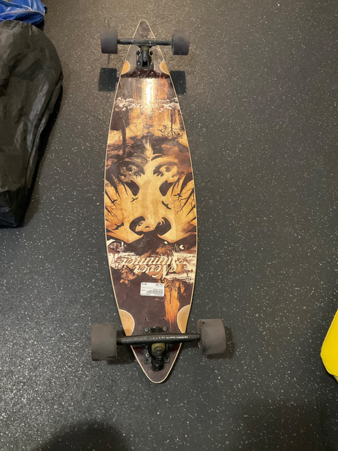 Vist Large View of Product Image Which is Used NEVER SUMMER Longboard Brown Long