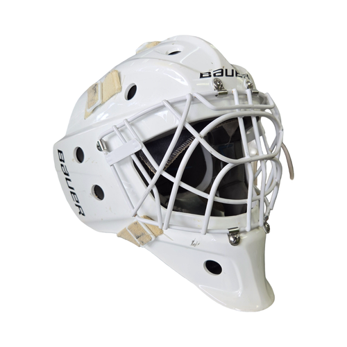 Vist Large View of Product Image Which is Used Bauer 930 GOALIE HELMET S/M Senior Goalie Helmet/Mask White S/M