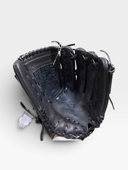 Vist Large View of Product Image Which is Used Mizuno MVP PRIME  FP RH Throw Fastpitch Gloves Black 13"