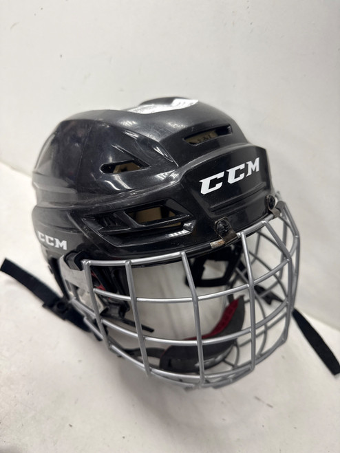 Vist Large View of Product Image Which is Used CCM TACKS 110 Helmet Cage Combo Black MD