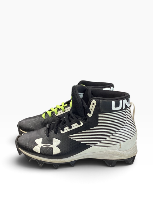Vist Large View of Product Image Which is Used Under Armour Jr FB Cleats Black Junior 02.5