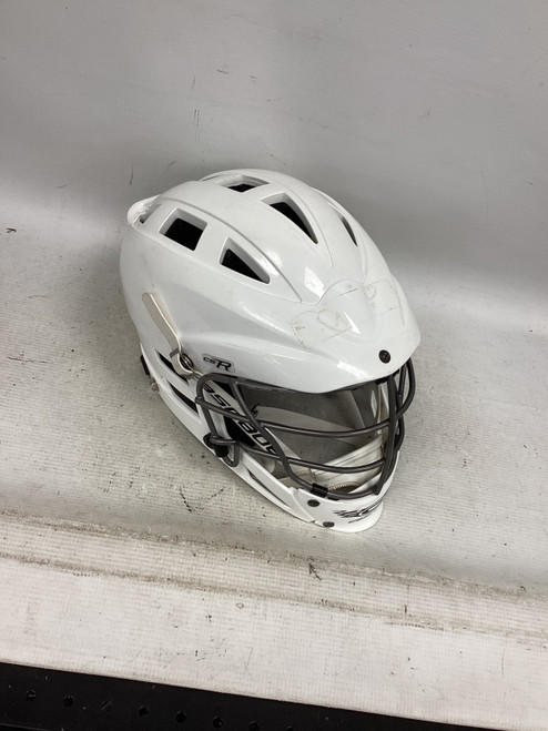 Vist Large View of Product Image Which is Used Cascade CS-R YTH Lacrosse Helmet White One Size