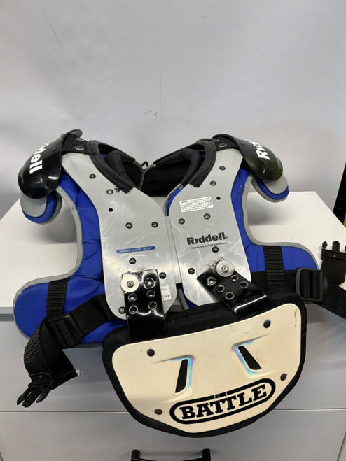 Vist Large View of Product Image Which is Used Riddell PURSUIT FB Shoulder Pads Grey LG