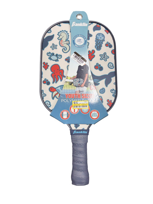 Vist Large View of Product Image Which is Used Franklin YOUTH SIZED POLYMER PADDLE Pickleball Racquet White