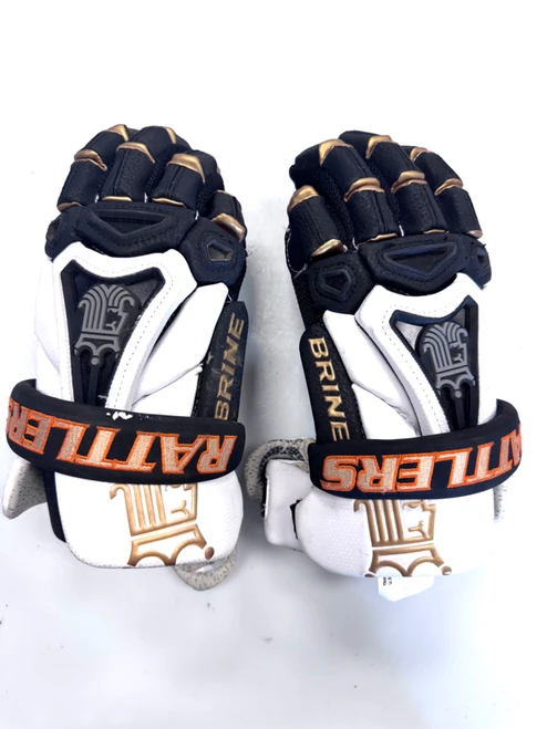 Vist Large View of Product Image Which is Used Brine KING LAX Goalie Gloves M Black LG