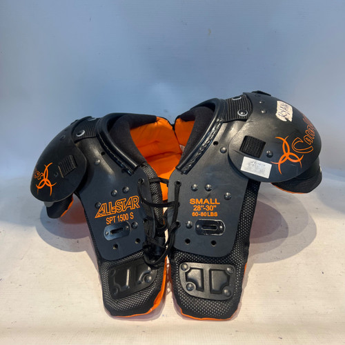 Vist Large View of Product Image Which is Used All Star CATALYST FB Shoulder Pads Black SM