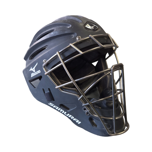 Vist Large View of Product Image Which is Used Mizuno ADULT SAMURAI ADLT CATCHERS HELMET Catchers Helmet w/Mask Black One Size