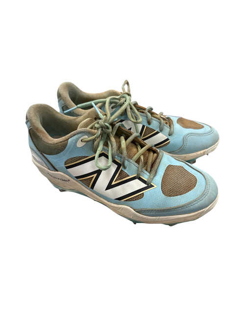 Vist Large View of Product Image Which is Used New Balance 3000 V7 METAL BB/SB Cleats Carolina Blue Senior 7.5