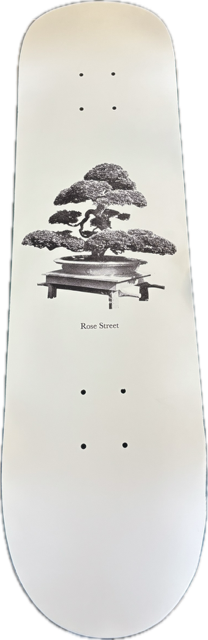 Vist Large View of Product Image Which is Used ROSE STREET Skateboard Deck Only White 8 1/4"