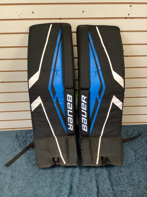 Vist Large View of Product Image Which is Used Bauer SR 34 INCH Street Leg Pads Black LG