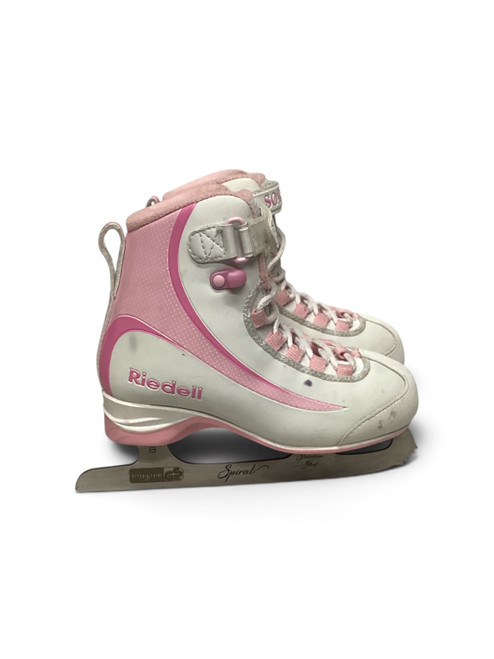 Vist Large View of Product Image Which is Used Riedell SOAR Girls Figure Skate White Junior 01