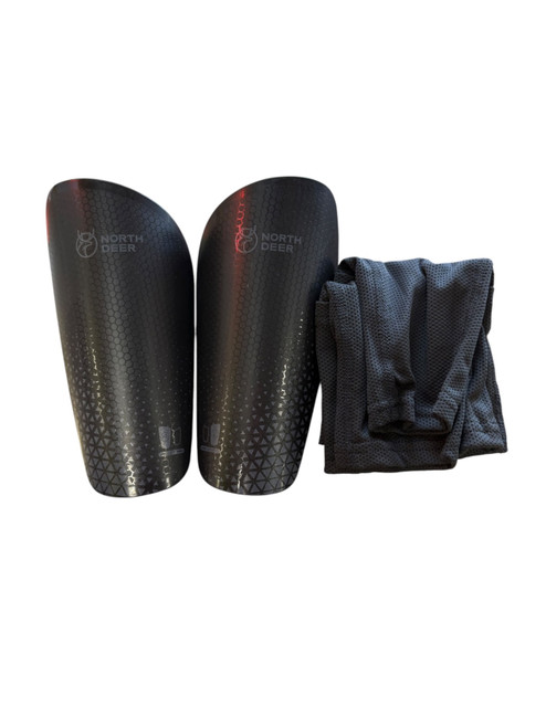 Vist Large View of Product Image Which is Used Soccer Shin Guards Adult Black MD