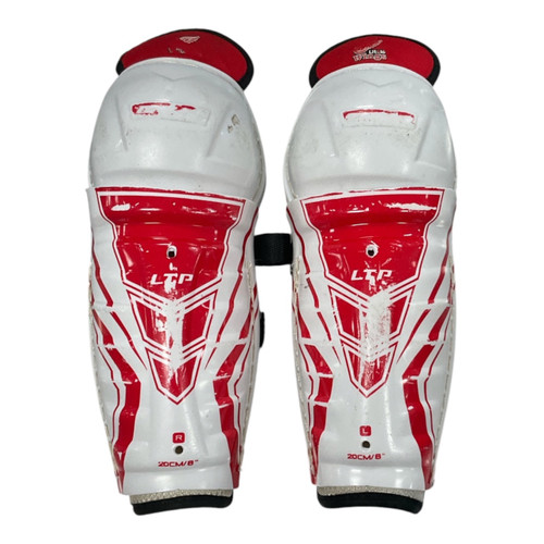 Vist Large View of Product Image Which is Used CCM LTP SHINS Youth Shin Guards White 8"
