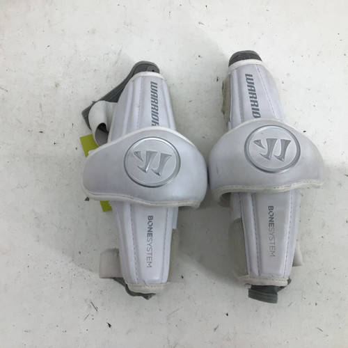 Vist Large View of Product Image Which is Used Warrior BURN SM ELBOW PADS Lacrosse Arm Pads/Guards White SM