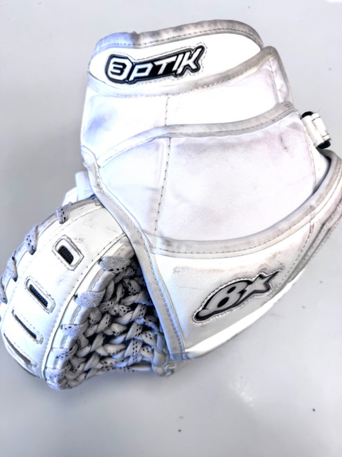Vist Large View of Product Image Which is Used Brians OPTIK 3 Senior Goalie Catcher White