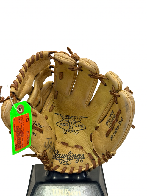 Vist Large View of Product Image Which is Used Rawlings SELECT PRO LITE SPL115KB Kris Bryant Leather Shell Junior Baseball Glove RH Throw 11 1/2"