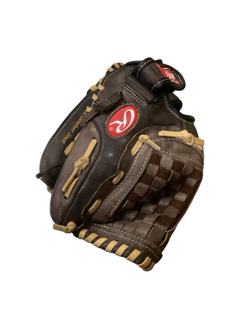 Vist Large View of Product Image Which is Used Rawlings HIGHLIGHT SERIES BB/SB Glove RH Throw Brown 12"