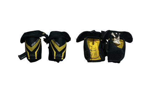 Vist Large View of Product Image Which is Used Bauer MX3 Youth Elbow Pads SM