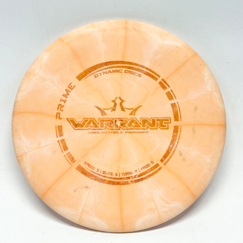 Vist Large View of Product Image Which is Used Dynamic Discs PRIME WARRANT Disc Golf Mid Range Orange 175g