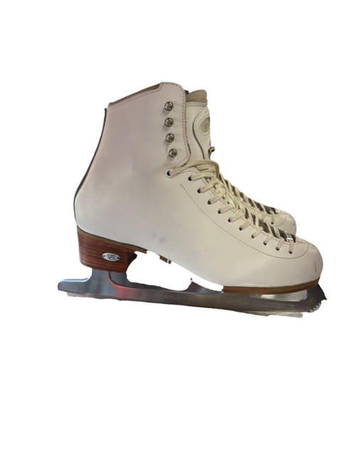 Vist Large View of Product Image Which is Used Riedell MOTION WomensFigure Skate White Senior 9