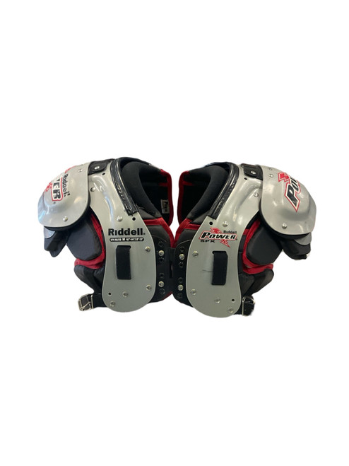Vist Large View of Product Image Which is Used, Riddell, POWER SPX, Football Shoulder Pads, Grey, MD