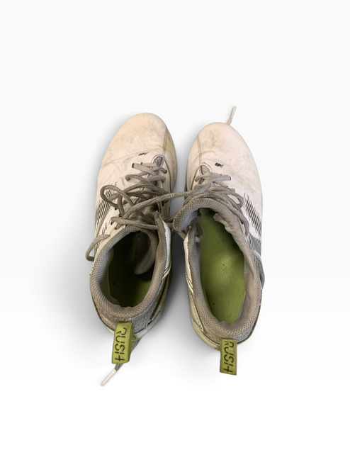 Vist Large View of Product Image Which is Used New Balance LAX Cleats Womens Grey Senior 7