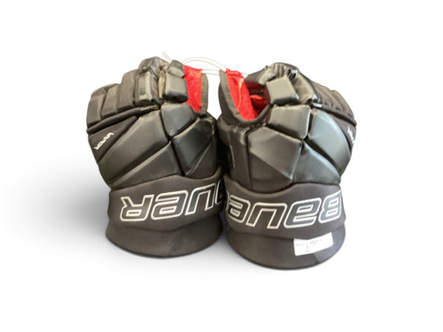 Vist Large View of Product Image Which is Used Bauer 3X Senior Gloves Black 14"