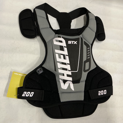 Vist Large View of Product Image Which is Used STX SHIELD 200 LAX Goalie Chest M Black And Grey SM