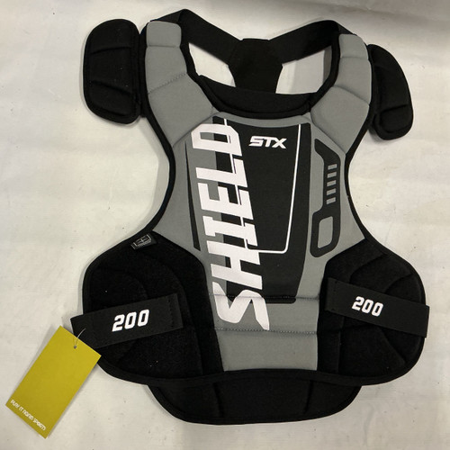 Vist Large View of Product Image Which is Used STX SHIELD 200 LAX Goalie Chest M Black And Grey MD