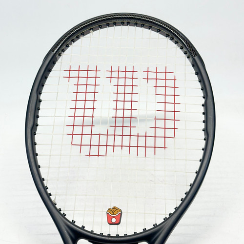 Vist Large View of Product Image Which is Used Wilson PRO STAFF V13 TEAM Adult Tennis Racquet Black 4 1/4"