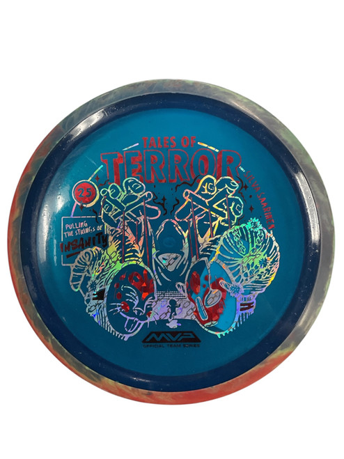 Vist Large View of Product Image Which is Used MVP INSANITY Disc Golf Driver Navy Blue 175g
