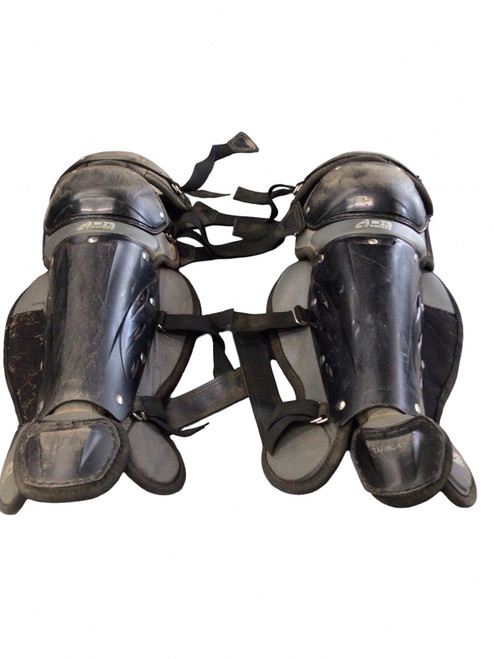 Vist Large View of Product Image Which is Used AD STARR SHINGUARDS Catchers Leg Guards Black Youth