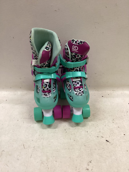Vist Large View of Product Image Which is Used RollerDerby ADJ QUADS Child Roller Quad Skates Turquoise Adjustable