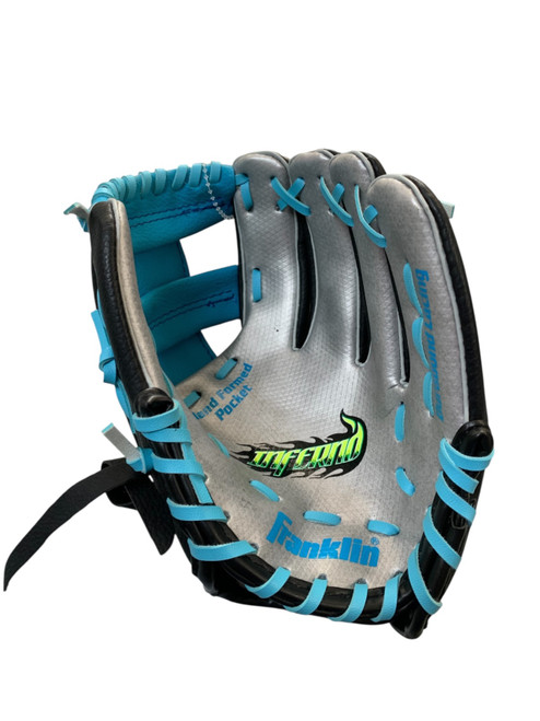 Vist Large View of Product Image Which is Used Franklin INFERNO 9 BB/SB Glove RH Throw Royal Blue 9"
