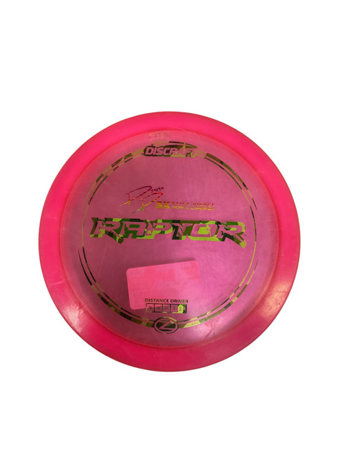 Vist Large View of Product Image Which is Used Discraft Z LINE RAPTOR Disc Golf Driver Pink 176g