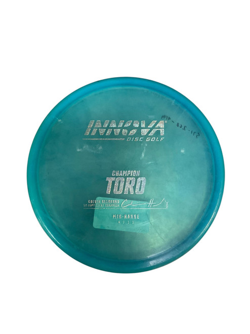 Vist Large View of Product Image Which is Used Innova CHAMPION TORO Disc Golf Mid Range Teal 174g