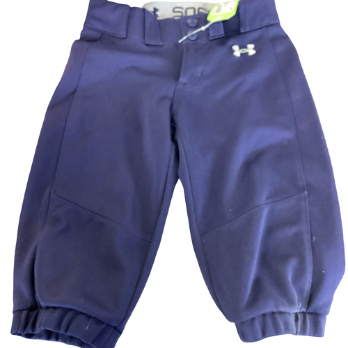 Vist Large View of Product Image Which is Used Under Armour SOFTBALL PANTS BB/SB Pant Girls Navy Blue SM