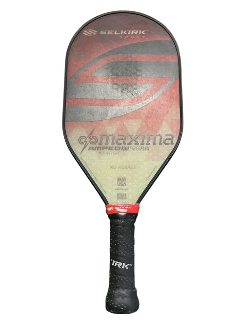 Vist Large View of Product Image Which is Used Selkirk Sport AMPED X5 FIBERFLEX Pickleball Racquet Red