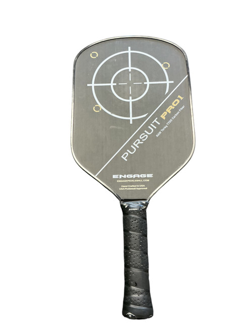Vist Large View of Product Image Which is Used Engage PURSUIT PRO 1 RAW TORAY T700 Pickleball Racquet Black