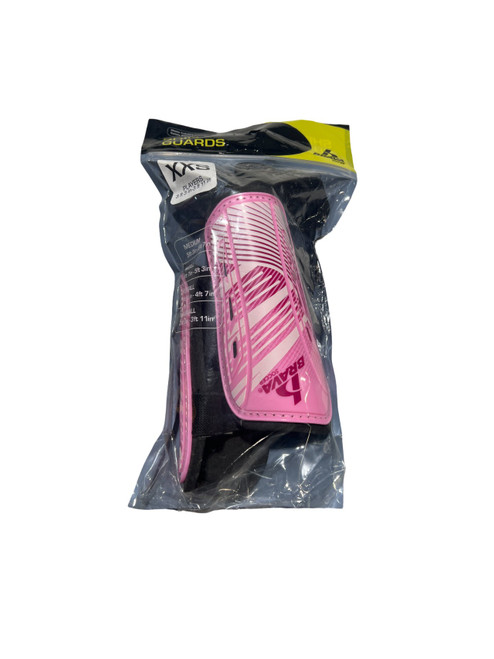 Vist Large View of Product Image Which is Used Brava Soccer Shin Guards Youth Pink XXS