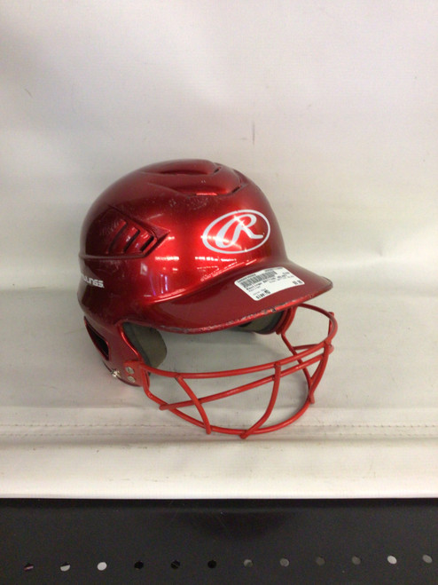 Vist Large View of Product Image Which is Used Rawlings BATTING HELMET Batting Helmet w/Mask Red MD