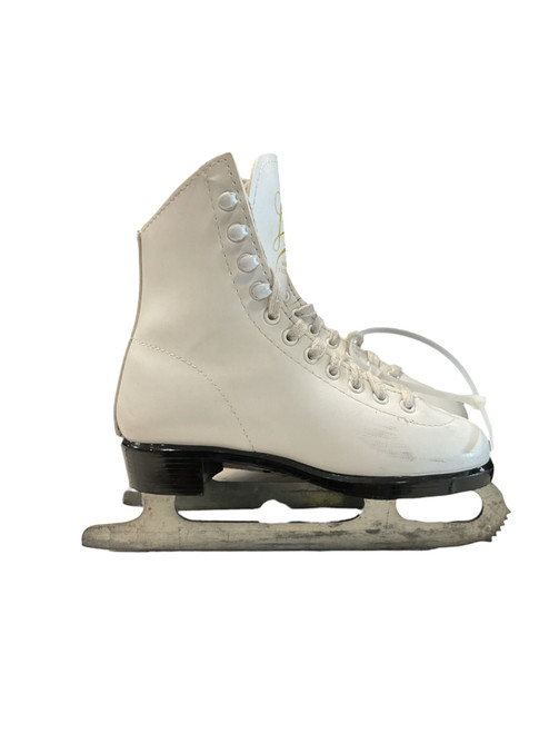 Vist Large View of Product Image Which is Used Lange ARIES SZ 1 Girls Figure Skate White Junior 01
