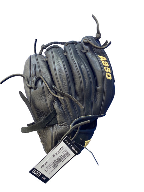 Vist Large View of Product Image Which is Used Wilson A09RB220115 BB/SB Glove RH Throw Black 11 1/2"